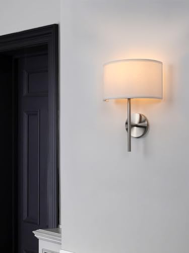 Image of Yosoan Fabric Wall Sconce Brass Vintage Indoor Bedside Wall Lamp Fixture