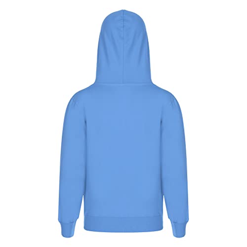 Loyan Kids Boys Girls Hoodie Sweatshirt Long Sleeve Drawstring Hooded Pullover With Pockets Athletic Tee Shirt Light Blue 7-8 Years #TOP1