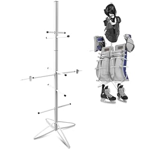 Hockey Equipment Dryer Rack Metal Hockey Equipment Gear Hockey Equipment Dryer Gear Holder Sports Tree Dryer Stand Deluxe Model Gear Drying Rack for Boys Hockey Football Lacrosse 55 x 21 Inch