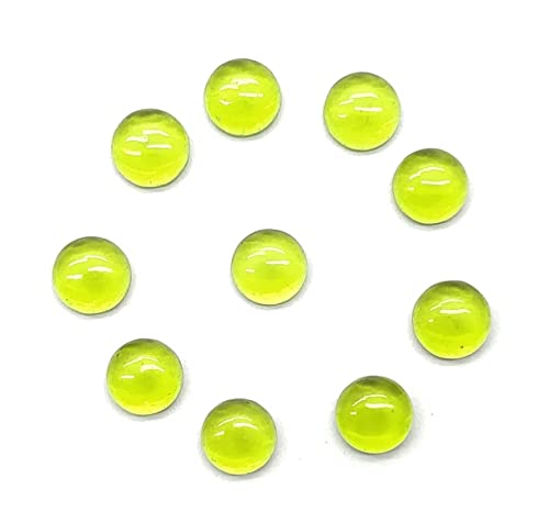 Loose Gemstone 10Pieces Peridot Quartz 10 Pieces Stone Size 8X8Mm Shape Round Cut Smooth Making, Beading & Craft Supplies 7$St03D29 #TOP1