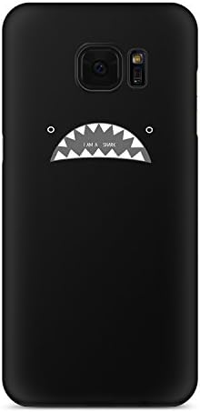 GVIEWIN Compatible Galaxy S7 Edge Case,Ultra Slim & Anti-Scratch Hard Plastic Matte with Cute Pattern Cover Case for Samsung S7 Edge - Shark/Black