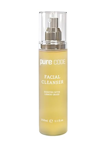 PURE CODE Daily Facial Cleanser Scented with Lemongrass to Remove Makeup, Daily build-up, and Impurities - Made In the USA