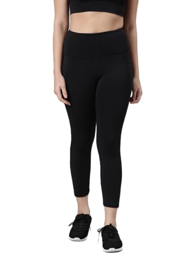Image of Enamor High Rise 7 /8th Length Adjustable Drawstring Workout Leggings for Women - Hugged Fit, Quick Dry, Antimicrobial - A605