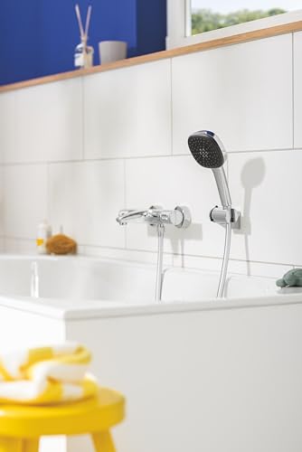 GROHE Vitalio, Universal Duschkopf Halterung (Wandmontage, verstellbar, belastbar mit bis zu 20kg, langlebige Oberfläche, zum Kleben oder Bohren, mit Schrauben & Dübel, ohne Kleber), chrom, 26183001