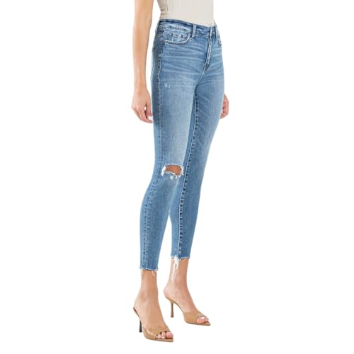 Flying Monkey High Rise Skinny Jeans Light Blue4