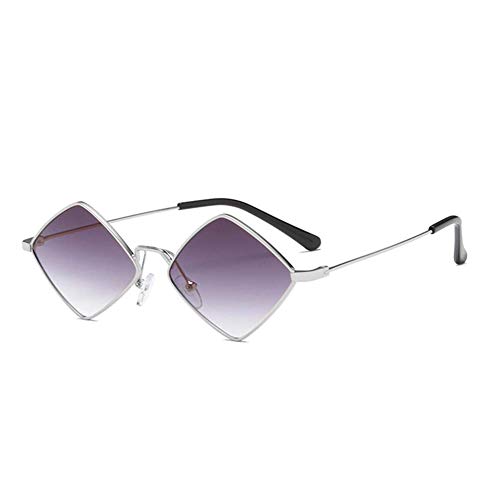 Image of ENTHYI Diamond Shape SunGlasses for Men /Women Metal Quadrilateral Frame Shades Film Sun glasses UV Protection