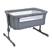 Chicco Next2Me Essential Culla Neonato Fianco Letto, Culla Co-Sleeping, Compatibile con Diversi Letti, Altezza Regolabile, Buona Circolazione dell'Aria, Materasso e Borsa inclusi, 0-6 Mesi, Grigio