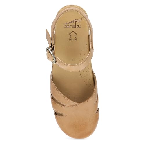 Image of Dansko Margreta Women's Mary Jane Clog - Leather Upper with Cutout Details, Adjustable Strap and Padded Footbed