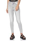 helle Waschung ONLY Damen Onlmila Hw Sk Ank Bj755 Noos Jeans, Light Grey Denim, 27W 34L EU