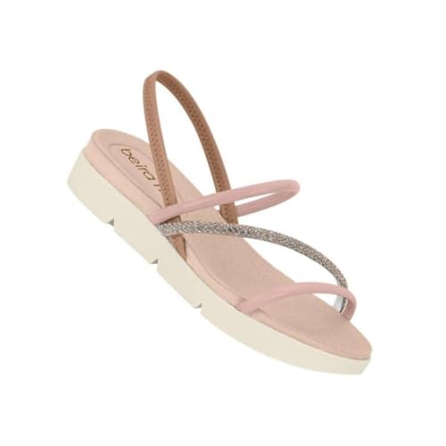 Sandalia Feminina Papete Beira Rio Strass 8387530
