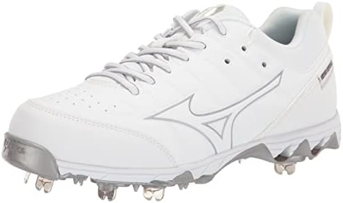 Mizuno womens 9-spike 9 Spike Swift 7 Low Metal Softball Cleat, White, 8.5 US