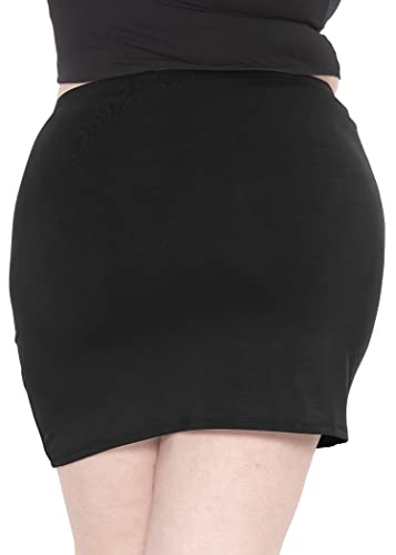 Women's Cotton Soft Stretch Fabric Basic Mini Skirt | Small - 5X3