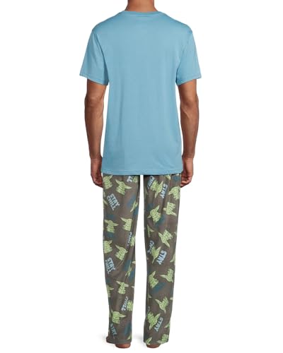 Star Wars The Mandalorian Men's Baby Yoda The Child Grogu Stay Chill 2 PC Pajama Set4