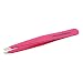 Tweezerman Pink Stainless Steel Slant Tweezers, 1 EA