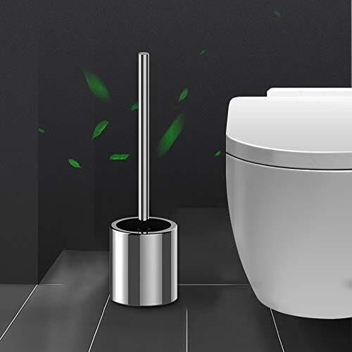 Set Porta scopino per WC in Acciaio Inossidabile - Elegante scopino da Bagno da con Finitura Spazzolata, Resistente alla ruggine, Facile da Pulire, Elegante Accessorio da Bagno