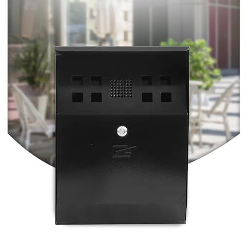 Cendriers muraux extérieurs anti-corrosion en acier noir pour cigarettes