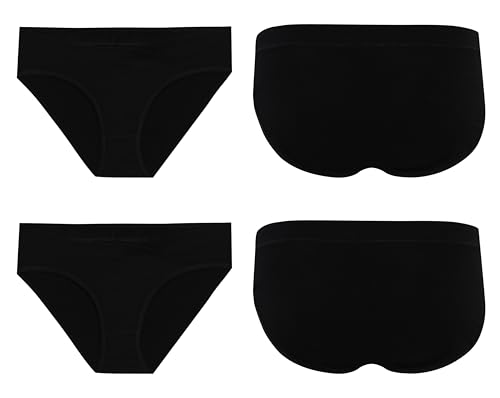 Charmaine Under-The-Bump Pregnancy Underwear For Women, 2 Per Pack, Black, XL