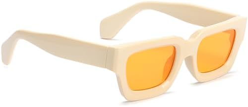 GFUIARA Trendy Square Sunglasses for Men Women Fashion Thick Rectangle Sun Glasses UV Protection Shades Designer Style