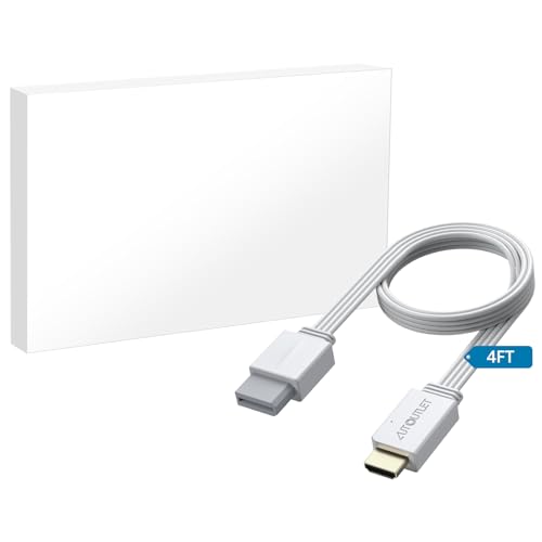 AUTOUTLET Wii HDMI Adapter, ECHT Plug and Play, 1080P/720P Wii auf HDMI Konverter unterstützt Alle Wii Display Modi, WII HDMI Kabel mit 120cm Integrierte WII- und HDMI-Kabel-Design (Weiß)