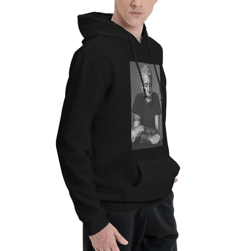 Anthony Music Bourdain Men's Casual Hoodie Pullover Hooded Long Sleeve Sweatshirt with Big Pockets2