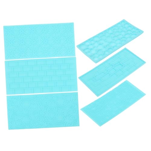 MUELODSIC 6Pcs Polymer Clay Texture Mats Embossed Pressing Molds for DIY Pottery Baking and Sculpting and Kitchen Pressing Mats for Handicrafts