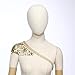 Zaldita Fashion Scale Mail Shoulder Chains Chainmail Single Shoulder Armor Dragon Scale Jewelry Gold One Size