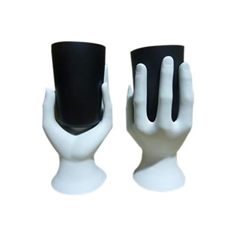 ARAD Hand Cup Pen/Pencil Holder (White/Black) Cover
