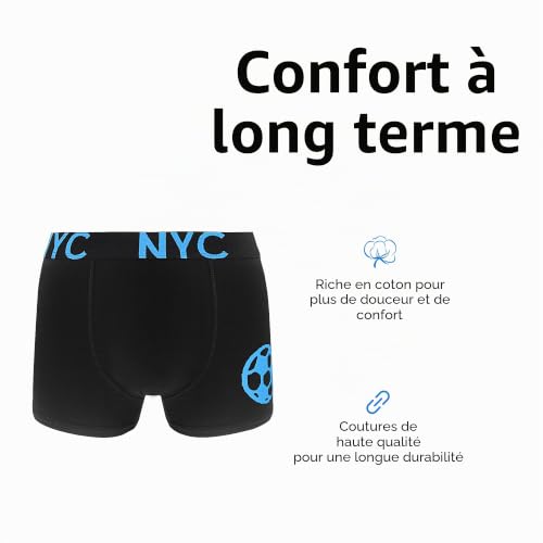 Uizuooy Lot de 6 Boxer Enfant Garçon sous-Vêtements pour Garçons Riches en Coton,Doux,Léger et Résistant UN4 170-176 – vue 4