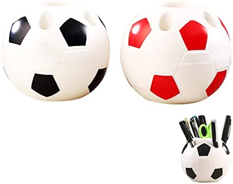 2 Pcs Multifunction Football Pen Holders Stationery Organizers Desk Supplies Organizers for Office Supplies Makeup Brush Classroom