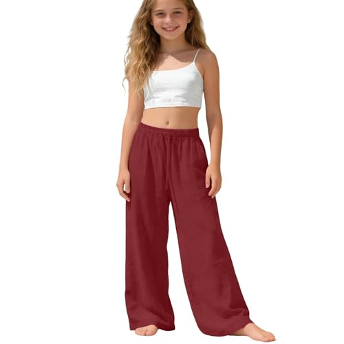 Pantalones casuales para niñas escuela evita rozaduras con cintura elástica