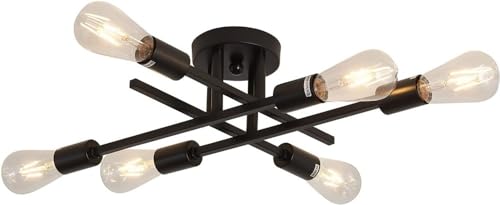 Plafonnier moderne bronze pour une ambiance chaleureuse de salon rustique