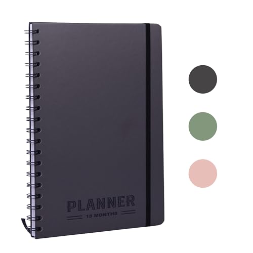 Undated Monthly Planner 2026 2027-18 Month Monthly Calendar Planner Book for School Office and Home - Hardcover Blank Planners for Goals Tasks and Dates - B5(6.9" x 9.8") Black