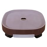 Portavasi quadrato in plastica resistente, 30 cm, con ruote, perfetto per fioriere da esterno, include vassoio di drenaggio e design EasyMove per una comoda mobilità.