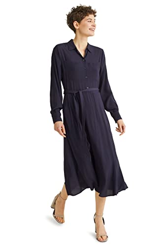 C&A Damen Kleid Midi Regular Fit Kleider dunkelblau 46