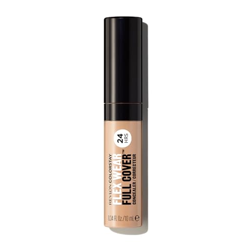 REVLON ColorStay Flex Wear Full Cover Corrector de 100% cobertura de larga duración con ácido hialurónico y vitamina E tono Light Medium, 10ml