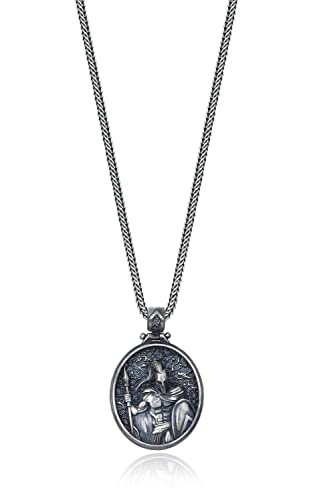 Silver Spartan Men Necklace Warrior Spartan Shield 925K Silver Pendant | Leonidas Strong Handmade Silver Necklace Men Women Silver Gift #TOP19