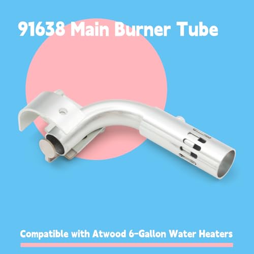 Image of 91638 Main Burner Tube Compatible with Dometic Atwood 6 Gallon RV Water Heater GCH6-4E GCH6-6E GCH6-7E GC6A-7E GH6-6E GH6-7E GH6-8E G6A-6E G6A-7E G6A-8E GCH6A-7E GCH6A-8E GCH6A-9E GCH6A-10E ETC
