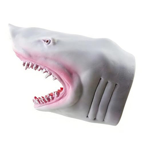 Shark Hand Puppet Toy, Realistic Interactive Puppet, Fun Shark Puppets for Kids, Soft Hand Play Puppets for Bath Pool Men Wome Home Party School Classroom Playroom Boys Girls Usage