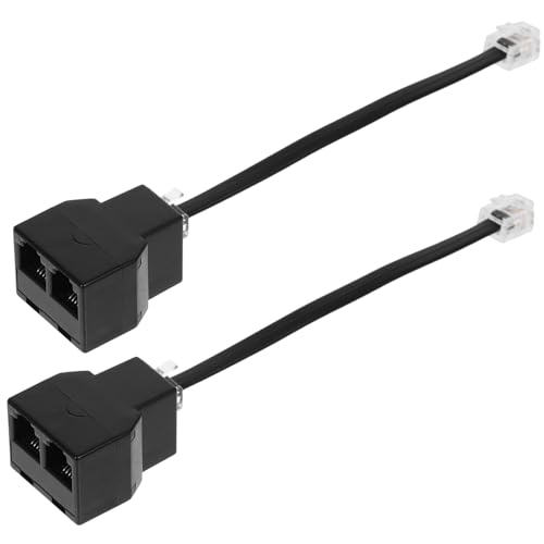 Angoily 2pezzi Splitter Telefonico Conduttori Staccabile Per Cavo Telefonico Adattatore Per Connessione Fissa Splitter