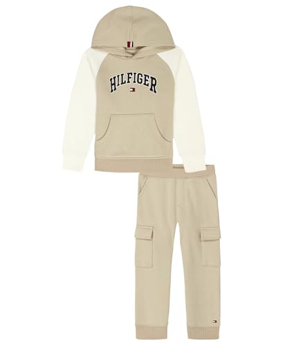 Image of Tommy Hilfiger Baby Boys' 2-piece Fleece Set, Sweatshirt and Jogger Sweatpant
