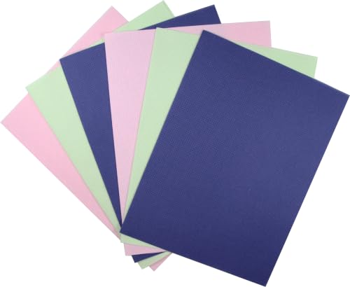 Image of KCS 4 /6 pc of 12 inch x 18 inch(30cmx45cm) 16 Count Cotton Aida Cloth Cross Stitch Fabric (6 pc,Royal Blue+Light Green+Pink)