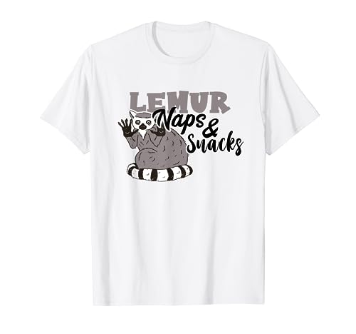 Lemur Funny Lemur Lover Madagascar Animal Siestas Y Snacks Camiseta