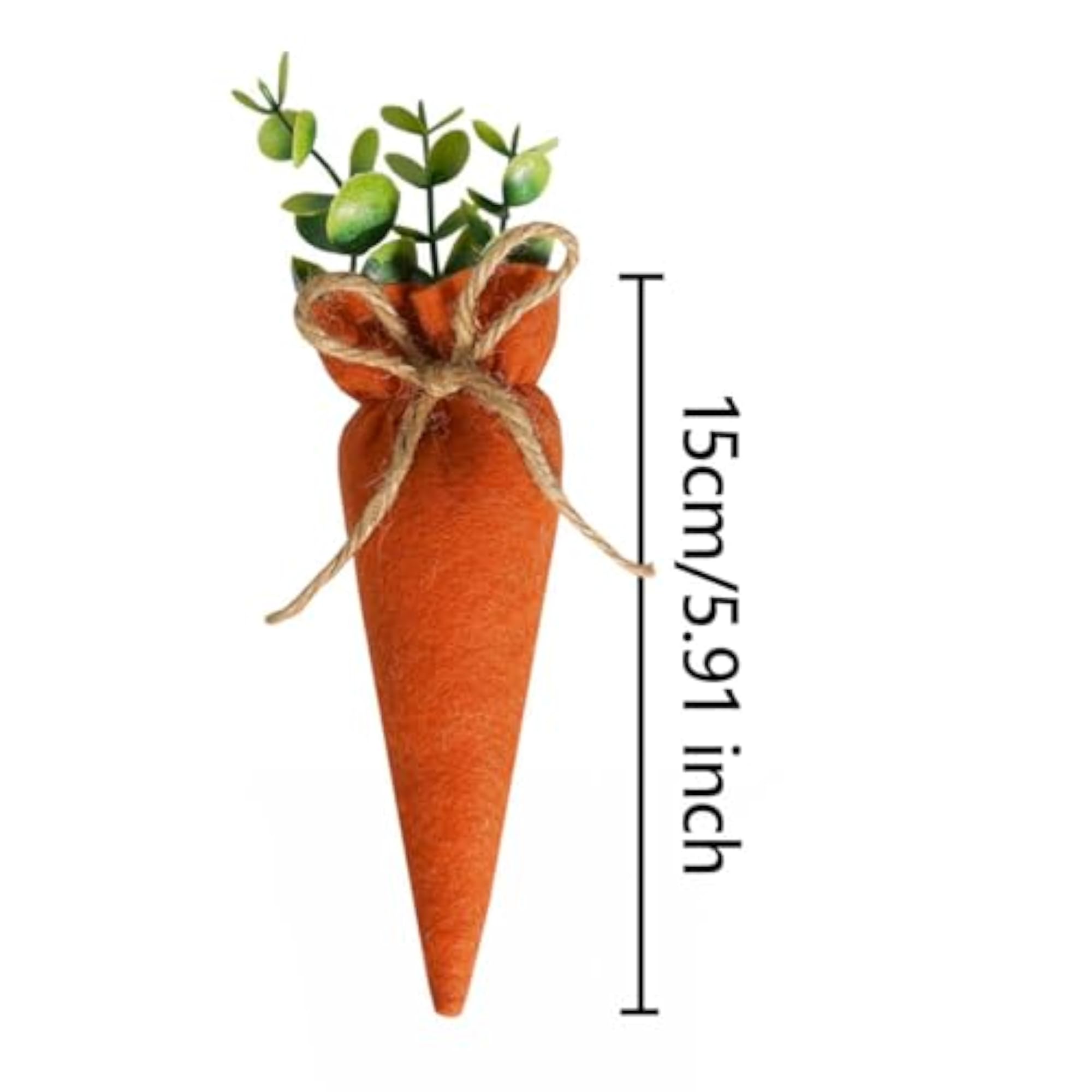 4 Pieces Cloth Easter Carrots Decorative Figurines