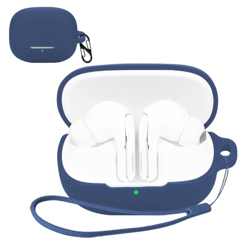 For Xiaomi buds 5 pro �P�[�X [HVUYAL] �����h�~�p�̃t�b�N�𓋍ڂ��� �y�� �L�Y�h�~ �h�o �����ɂ��� �_�炩�ȃV���J�Q���̃X�|�[�c�N�[���ȃf�U�C�� �Ռ� �z�� �X���� �\�t�g �P�[�X�J�o�[ �����h�~�ی�(�u���[)