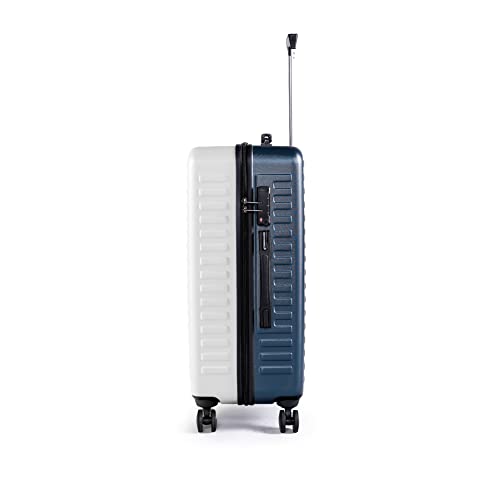 Image of Assembly Blue White Hard-Sided Unbreakable Polycarbonate Luggage Bag for Travel (20 & 24 Inches, 42 & 67L)