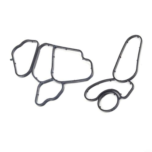 ZiStarlilife Oil Filter Housing Seal 2 Pcs Oil Filter Housing Seal Gasket Kit For For Bmw 3 6 7 Series X3 For X5 X6 E46 E90 E60 E65 E83 E53 E70 E71, Direct Fit Replacement, Black Plastic Material