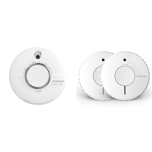 FireAngel SCB10-R Smoke and CO Alarm, White & Optical Smoke Alarm with 10 Year Sealed For Life Battery, FA6620-R-T2 (ST-622 / ST-620 replacement, new gen) - Twin Pack, White