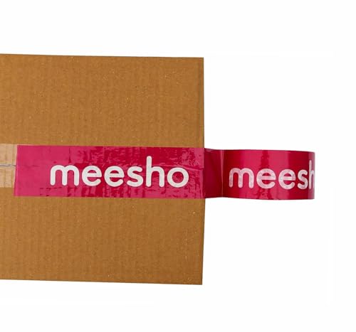 Image of D-fix Bopp Meesho Branded Printed Packaging Tape 65 Meters In Length 48Mm / 02 inch Width - 3 Roll Per Pack Suitable For E-Commerce Packaging Material For Small Business, Black