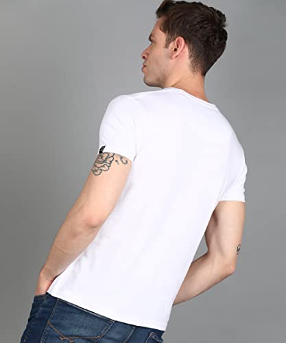 Image of Urbano Fashion Men's Graphic Printed Round Neck Half Sleeve Slim Fit Cotton T-Shirt