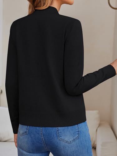 LILLUSORY Womens Zip Up Cardigan Sweaters Crew Neck Trendy Jackets Long Sleeve Outfits Fall Fashion 2025 Winter Clothing4